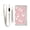 Lovely Pink Cherry, variant on JIALIOU Nylon Trifold Card Wallet with ID Window Zipper Pocket for Men Women Teen Cartoon Rocket Planet Star