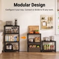 thumbnail image 2 of HOKEEPER 4-Tier Storage Shelves, 440LBS Heavy Duty Plastic Shelving Unit for Garage Kitchen Closet 11.81"D x 23.62"W x 52.56"H, Black, 2 of 8