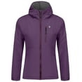 thumbnail image 6 of Little Donkey Andy Windbreaker for Women, Breathable Water Resistant Light Jacket with Hooded dark purple M, 6 of 7