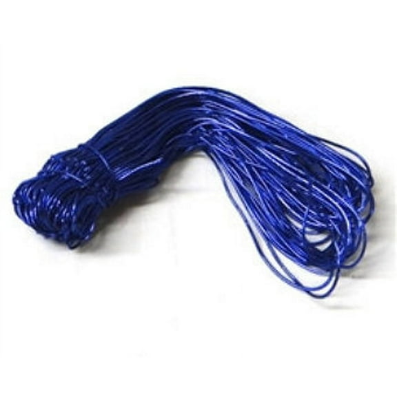 16 Inch Royal Blue Metallic Stretch Loops With Bow - 50 Pack