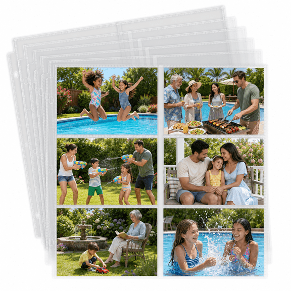 4x6" Landscape Photo Album Refill Pages, 20 Pack
