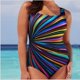 thumbnail image 2 of One Piece Tummy Control U Neck Backless Swimsuits Bathing Suit Swimwear Beachwear for Women 3XL, 2 of 4