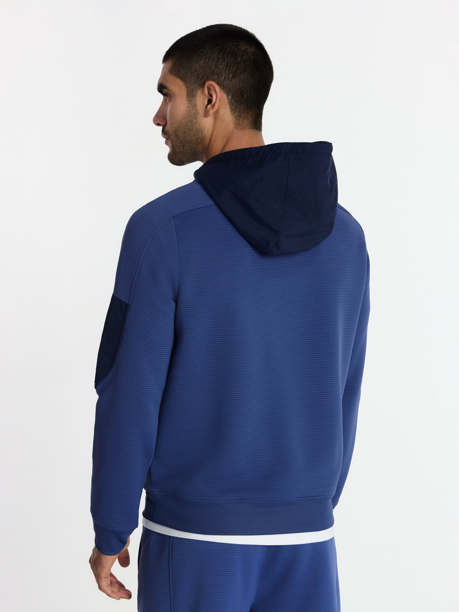 Athletic Works Men's and Big Men's Mix Media Hoodie, Sizes S-5XL