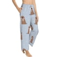 thumbnail image 6 of Salouo Playful Walrus Wonders Print Women's Pajama Pants Casual Loose Sweatpants PJs Flowy Pants Drawstring Palazzo for Women Wide Leg Pants Lounge Pajama -XX-Large, 6 of 8