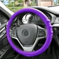 thumbnail image 3 of FH Group Universal Fit Silicone Steering Wheel Cover Grip Marks w/ Purple Dash Mat Purple for Auto FH3003PURPLE-FH3011PURPLE, 3 of 5