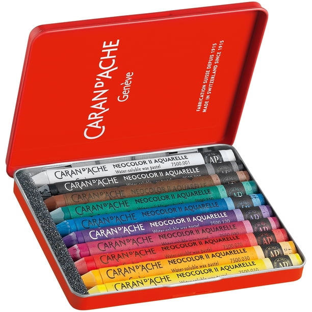 Caran D'Ache NeoColor II Water Soluble Wax Pastel Set 10