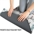 thumbnail image 3 of White Cow Milk Pattern Hot Yoga Mat Towel Non Slip for Hot Yoga - Quick-Drying Yoga Mat Cover with 4 Corner Pockets with Travel Bag - Hot Yoga Towel Non Slip Grip Moisture Wicking Sweat 70"x26", 3 of 6