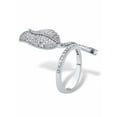 thumbnail image 2 of PalmBeach Jewelry Cubic Zirconia Flower or Butterfly Wraparound Ring Platinum-Plated, 2 of 5