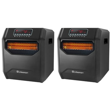LifeSmart LifePro 1500W 6 Element Infrared Space Heater w/Remote (2 Pack)