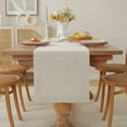 thumbnail image 4 of 100% Pure Linen Natural Table Runner - 14x90 Inch French Linen Table Decor for Dining, Holidays, Christmas, and Weddings - Natural, 4 of 7