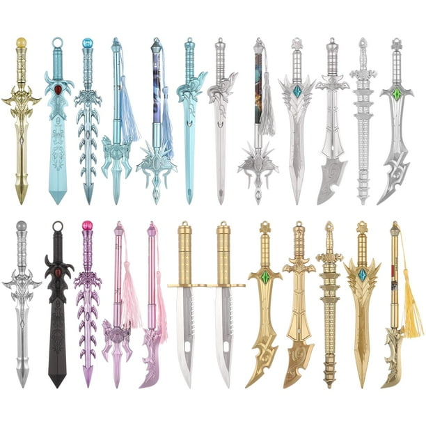 Bolígrafos de tinta de gel Anjetan Ancient Sword, 24 unidades en 12 estilos