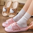 thumbnail image 6 of Sanrio Hello Kitty Leopard Print Slide Sandals for Women,Cute 3D Character EVA Slides,Non-Slip Open Toe Slippers for Indoor Outdoor Shower Beach, 6 of 6