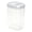 White 0.8L, variant on 1 Pc Acrylic Food Storage Container with Lid Air Tight Ring Seal Flip Lock Plastic Kitchen Baking Canister Plastic Canister Jar for Flour Sugar Rice Protein Powder, 6.1"x4.05"x3.93"， Black 0.8L