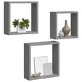 thumbnail image 4 of vidaXL Scandinavian 3.9" x 11.8" Gray Floating Shelves 3 Count, 4 of 10