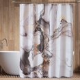 thumbnail image 4 of Grey Gold Marble Shower Curtain Set, Abstract Granite Pattern Shower Curtains for Bathroom Décor, Luxury Modern Waterproof Bath Accessories with 12 Metal Hooks, 72 x 84, 4 of 6