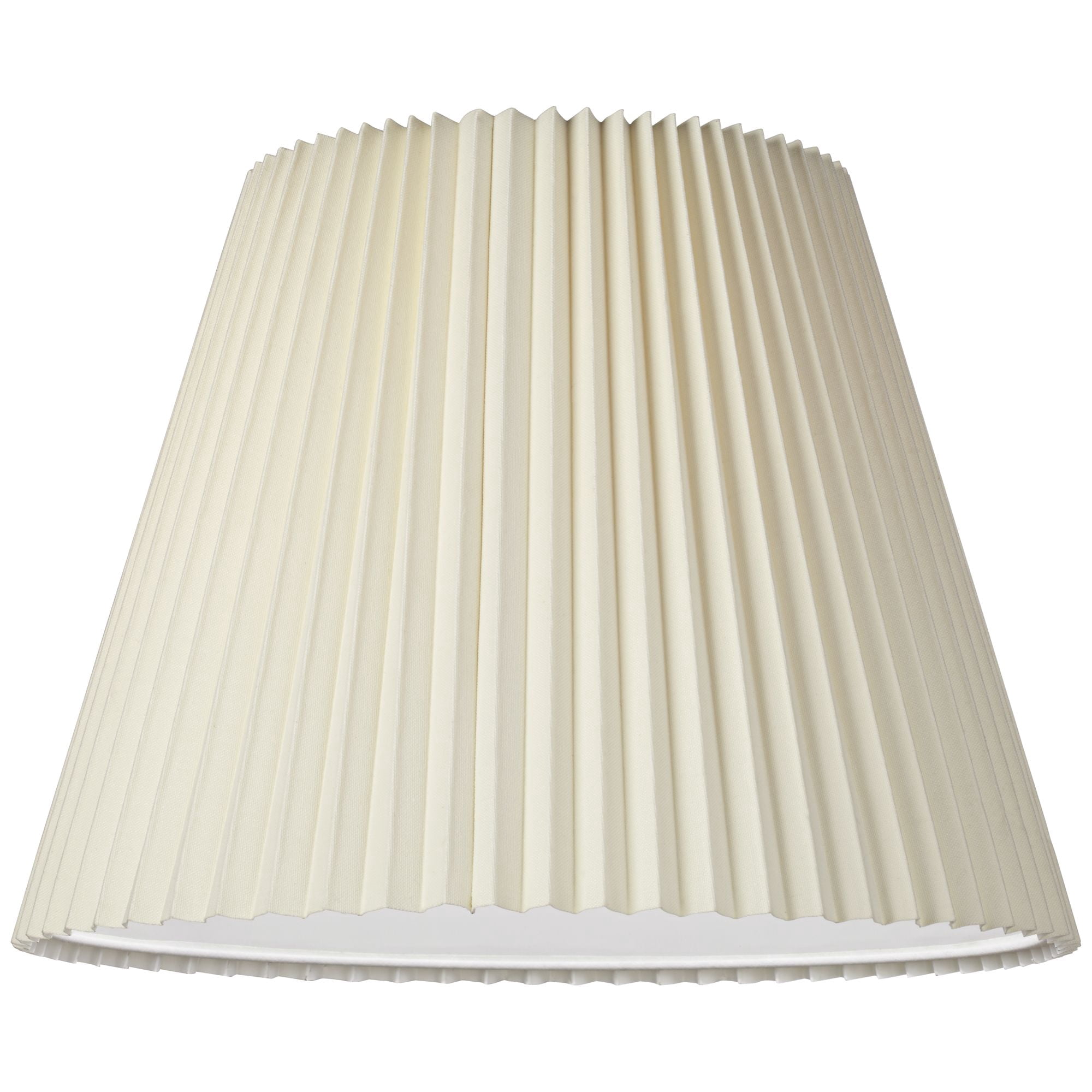 Springcrest Ivory Pleated Large Lamp Shade 11" Top x 19" Bottom x 14.25" High x 14.5" Slant (Spider) Replacement with Harp and Finial