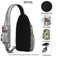 thumbnail image 3 of Sling Backpack,Gray Christmas Cardinal Bird Pattern Crossbody Bag with Water Bottle Holder,Waterproof Sling Bag for Men/Women with Chest Phone Holder for Hiking,Travel, 3 of 6