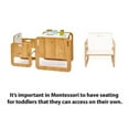 thumbnail image 4 of Nipperland Montessori 3pc Kids Toddlers Play Table and Chair Set, Montessori Furniture, 1 Table & 2 Chairs, 4 of 5