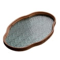 thumbnail image 1 of GUOOL Begonia Flower Glass Tray Snack Countertop Bread Fruit Desk Tray Decorative Tray Clear Large, 1 of 9