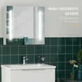 thumbnail image 4 of kleankin LED Lighted Medicine Cabinet with Mirror, Smart Touch, 4 of 10