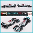 thumbnail image 2 of Bburago-modelo de simulación de aleación de coche de carreras, edición de tapa dura de automóvil, 1:43, mercedes-amg Benz F1 W13 44 #63 # Fivean unisex, 2 of 2