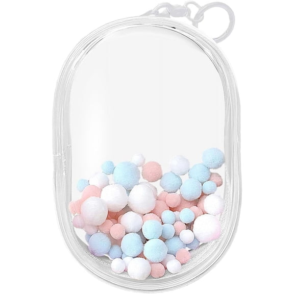 Tiny Doll Pouch Mini Doll Storage Bag Dustproof Portable Outdoor Doll Bag PVC Clear Doll Display Bag for Action Figures Doll with Balls
