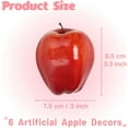 thumbnail image 2 of 6 Pcs Fake Apples, Artificial Delicious Apples for Decoration Kitchen, Lifelike Fruits Model Red Apples for Home Wedding Party Decoration, Realistic Faux Fruits Simulation Decor, 2 of 7