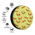 thumbnail image 4 of KLL Floral Squirrel Pattern 14-17 inch Spare Tire Cover Universal Wheel Protector for Truck SUV Trailer Camping Rv Tire Covers-17 inch, 4 of 6