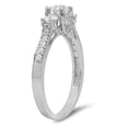 thumbnail image 2 of Dazzlingrock Collection 1.00 Carat (ctw) 18k Round Diamond 3 Stone Ladies Bridal Engagement Ring, White Gold, Size 9, 2 of 4