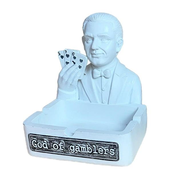 Cenicero de resina del Dios de los Jugadores, Cenicero para Personas, Coche Humano, Oficina, Cenicero para Puros blanco