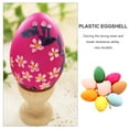 thumbnail image 5 of 48 Pcs Colored Eggs Easter Ornaments Decor Plastic DIY Craft Eggshell Hand Painted Child, 5 of 6