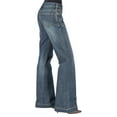 thumbnail image 3 of Stetson 0214 Ladies Trouser Style Western Jean Open Pkt W/Stitched Cirlce Blue, 3 of 4