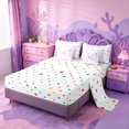 thumbnail image 3 of meiyoeat Ribbon Bowknot Monogrammed M 7-Piece Twin Bedding,Watercolor Coquette Letter Design Bedding Comforter Set For Girl,Reversible, 3 of 7