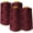 Burgundy, variant on Decorative Silk inc 4 Pack of 6000 (24,000 Total) Yard Spools Sewing Thread All Purpose 100% Spun Polyester Overlock Cone(Baby Blue)