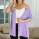 thumbnail image 3 of Ropa de maestra/o,Cárdigan informal holgado para mujer, blusa de media manga con cuello redondo, 95 % poliéster, 5 % elastano, largo normal para uso diario, sopatenor, 3 of 6