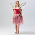 thumbnail image 4 of FEIFLY Kids Fairy For Halloween Party Elegant Dress With And Skirt For Girls Solid Color Festival Clothing, 4 of 9