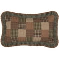 thumbnail image 5 of VHC Brands Crosswoods Patchwork Cotton Primitive Bedding Hand Quilted King Sham, Dark Olive Green, 5 of 5
