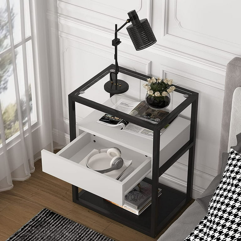 Glass nightstand set of clearance 2