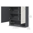 thumbnail image 3 of Kleankin Bathroom Mirror Cabinet with Shelf, Light Grey, 3 of 9
