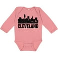 thumbnail image 3 of Inktastic Cleveland Skyline Grunge Boys or Girls Long Sleeve Baby Bodysuit, 3 of 5