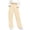 Beige, variant on OVAFBAU Girls Wide Leg Cargo Pants Girls Solid Cargo Sweatpants Elastic Waist Soft Pocket Pants