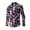 Purple, variant on Aueoeo Men Floral Dress Shirts Long Sleeve Casual Button -Down Flower Printed Cotton Shirts (Available In Big Size) Multicolor L
