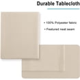 thumbnail image 5 of Rectangle Tablecloth - Waterproof Wrinkle Resistant and Spillproof Washable Fabric Table Cloth for Dining Room Kitchen, Beige, 60 x 120 Inch, 5 of 5