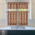 thumbnail image 3 of Mushroom (1) Kitchen Curtain Valance 3 Piece Home Curtains and Valance Set Curtain Sink Window Decor Window Treatment Tier 27.5x36 Length, 3 of 6