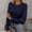 Navy, variant on Women's Long Sleeve Stretch T-Shirt Soft Ribbed Crewneck Casual Fitted Basic Top Comfortable Everyday Wear