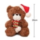 thumbnail image 3 of Dibujos animados de oso de peluche de 28 cm con sombrero de Navidad para regalo de cumpleaños (marrón oscuro) Tmvgtek Para estrenar, 3 of 3