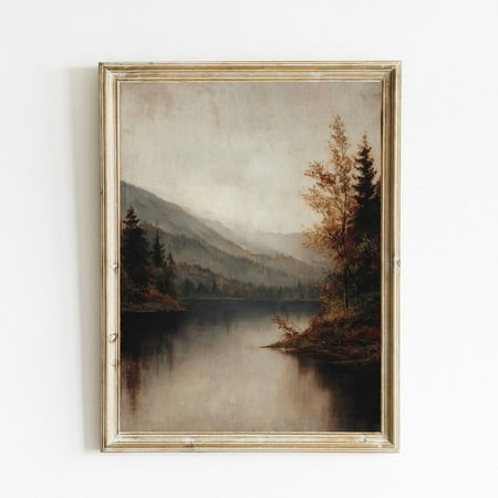 Autumn Print Poster Moody Fall Print Poster Dark Autumn Decor Moody Landscape Rustic Wall Decor Farmhouse Poster E1126, Unframed Canvas Size 8x12 F03.1.18l49