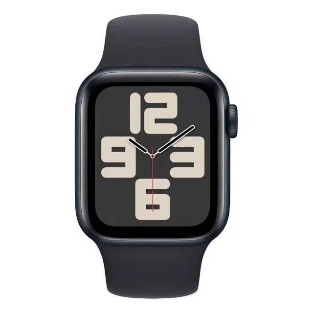 Apple Watch SE GPS • Caja de aluminio color medianoche de 40 mm • Correa deportiva color medianoche - S/M