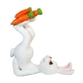 thumbnail image 3 of Figura de conejo de resina, adorno de escritorio, decoración de primavera, escultura artística de animal de Pascua Blanco, 3 of 9