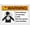 Warning Sign 2, variant on ANSI Caution Biohazard Hazardous Material Safety Warning Metal Tin Sign 12 x 8 Inches - Indoor Outdoor Hospital, Lab, Biohazardous Waste Exposure Prevention
